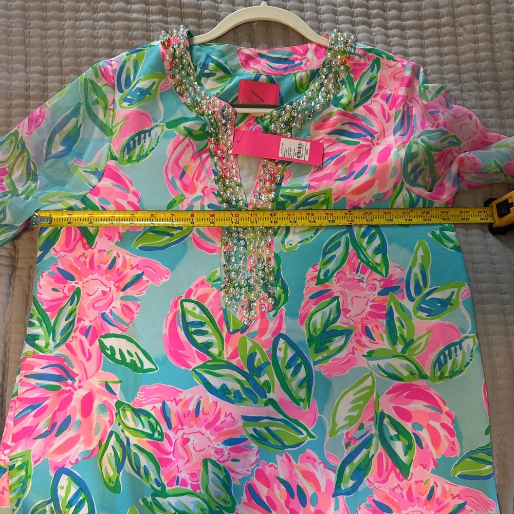 ❤️Lilly Pulitzer Blue and Pink Resort Sundress - Picture 9 of 10